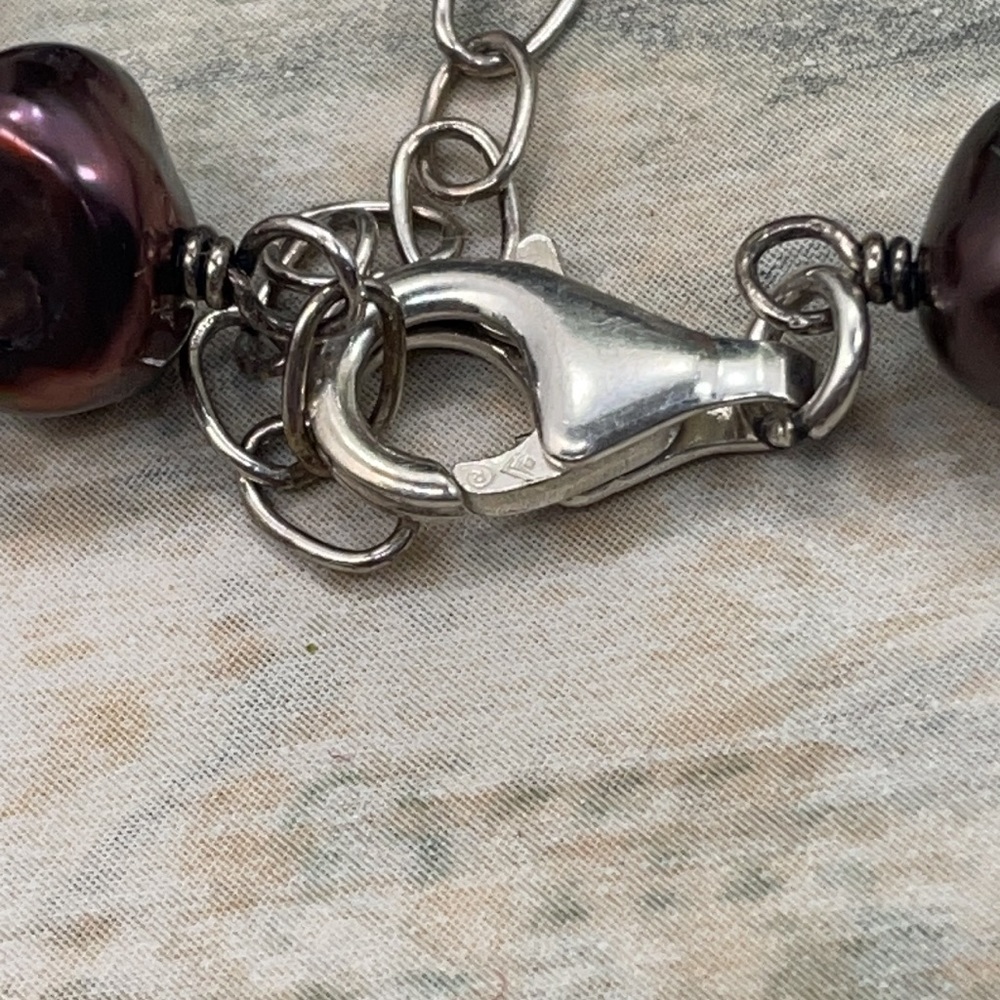 ⭐️Silpada Sterling Iridescent Pearl Necklace N1183 - Picture 4 of 6